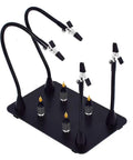 Adjustable Soldering Helping Hands With Four Magnetized Pillars And Flexible Arms Heavy Duty Circuit Board Holder On Steel Base