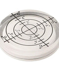 Round Bubble Level 32mm 12 Pack Circular for spirit Levels for acrylic showing clear measurement markings and level vial.