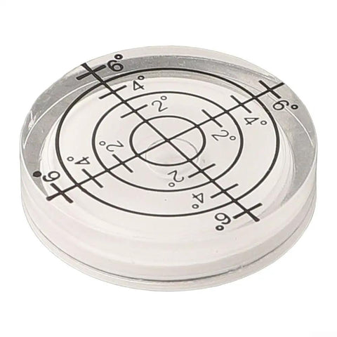 Round Bubble Level 32mm 12 Pack Circular for spirit Levels for acrylic showing clear measurement markings and level vial.
