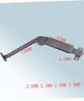 2 Piece Antique Copper Safety Spring Supports For Cabinets And Furniture Easy To Install Spring Arm Hardware For Toy Boxes Benches Chests And Shelves Durable Cabinet Spring Supports Ideal For Safe Latching Soft Closing And Secure Storage Of Wooden iron spring hardware with measurements.