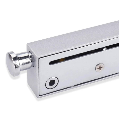Close-up of alloy and stainless steel patio door lock with keyed bolt lock easy installation sliding glass door security lock for windows.