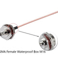 Two Pack SMA Cable Male to Female Waterproof Box M16 6 Inch RG316 RF Low Loss Coaxial Cable connector detail