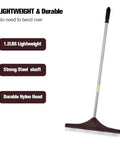 Artificial Turf Rake With Telescopic Steel Handle For Lawn Care, hand rake with durable nylon brush head, strong steel shaft.