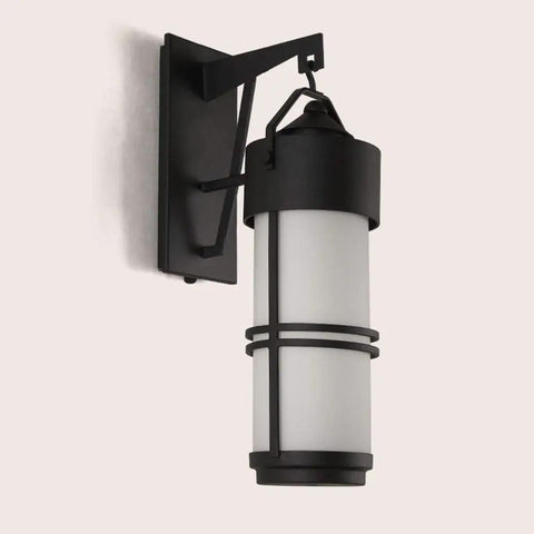 Outdoor E27 Wall Light LED Sconce With Glass Waterproof Lantern For Patio Balcony Garage And Workshop, Rustic Modern Design