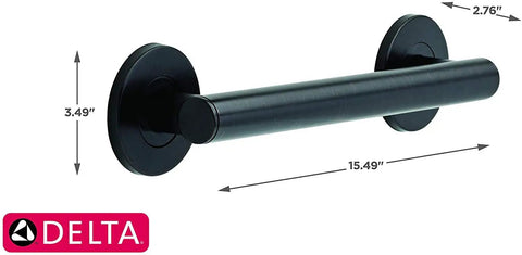 Venetian Bronze 12 Inch Shower Grab Bar ADA Compliant Wall Mounted Safety Handle for Shower And Tub, 500 Pound Capacity