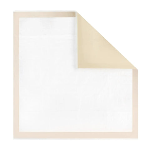 Hella Soft Disposable Underpads For Adults And Elders Xxl Leakproof Incontinence Bed Pads 30By30 Beige with protective edge.
