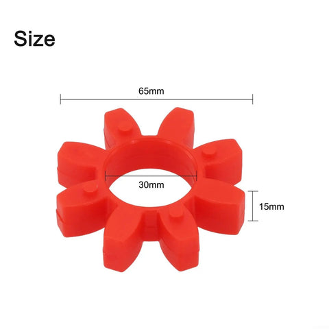 Urethane Shaft Coupling Spider Insert For Industrial Machinery And Drives Flexible Power Transmission Coupler Element In Red