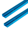 Two 36-Inch Double-Cut Universal T-Track With Pre-Drilled Mounting Holes For Woodworking Jigs And Fixtures, Lightweight Anodized 6463 Aluminum