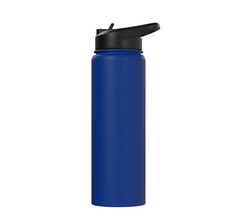 Blue Waterboy Hydration Crew Stainless Steel Insulated Water Bottle Built For Dual Wall Protection Keeps Drinks Hot Or Cold Leak Proof Flip Lid