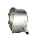 Heavy Duty Stainless Steel Pig Waterer Bowl With Nipple Feeder For Hog Sows Swine And Piglets Rustproof Farm livestock cup side view with nipple spout