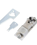 Electric Cabinet Door Cam Lock With Push Button No Hassle Fit 4mm Panel Thickness Zinc Alloy Chrome Plated Lock Components