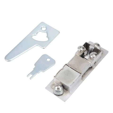 Electric Cabinet Door Cam Lock With Push Button No Hassle Fit 4mm Panel Thickness Zinc Alloy Chrome Plated Lock Components