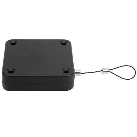 PunchFree Portable Automatic Door Closer Sensor Two Pack, black adhesive, no drill, side view.
