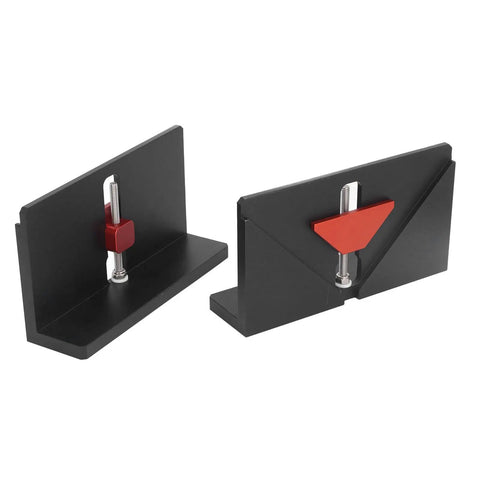 2Pcs Right Angle Spline Clamp Kit Adjustable Dovetail Jig Locator Built Tough Aluminum Alloy Frame, black jigs for woodworking.