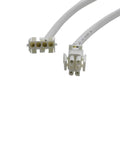Close-up of white power connectors from the Ice Maker Kit Replacement For GE Refrigerators Plug And Play Easy Install No Tools Required