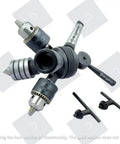 Heavy Duty Quad Head Tailstock Turret MT2 With Drill Chuck Die Holder And Live Center For Precision Machining Four Station Setup