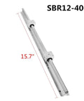 Pro Grade Cnc Linear Guide Rail Kit Sbr12-400 Paired With Sfu1204-400Mm Ball Screw For Solid Cnc Rig Makeover features 15.7" polished steel rail.