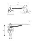 Sturdy Encoder Mounting Bracket For 38mm Sensor Dia With 6mm Shaft Alloy Support Clamp For Precision Industrial Gear And Machinery Setup dimensions diagram