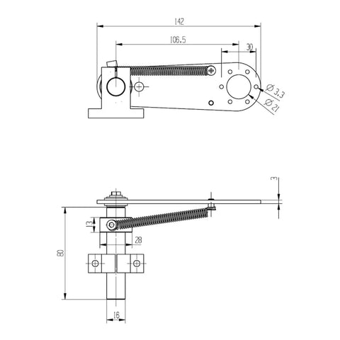 Sturdy Encoder Mounting Bracket For 38mm Sensor Dia With 6mm Shaft Alloy Support Clamp For Precision Industrial Gear And Machinery Setup dimensions diagram