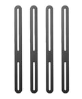 4 Piece Slotted Corner Brace Set for Furniture Adjustable Stainless Steel Flat Mending Plate Support Sturdy Tough As Nails Rustproof Black