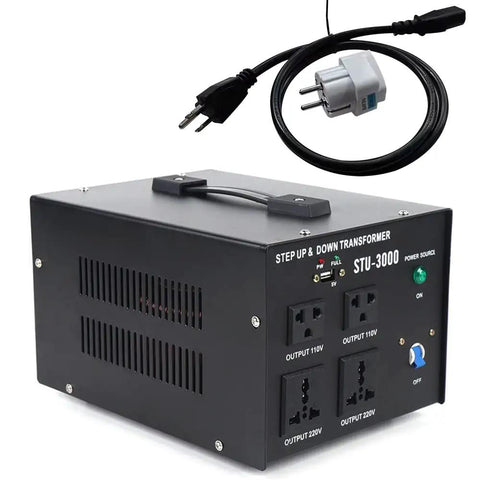 Heavy Duty 3000 Watt Voltage Converter Transformer For Home Shop And On The Go Use Step Up And Step Down Power Transformer 110V To 220V With Circuit Breaker Protection For Electronics And Appliances