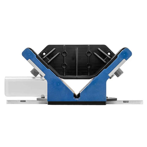 Side view of Deluxe Spline Jig for Boxes and Frames Pro Grade Router Table and Table Saw Compatible Easy 45 Degree Setup.