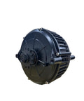 Heavy Duty Qs165 Mid Drive Motor For Electric Bike Conversion 5000W Peak 10kW PMSM Setup side view with sprocket mount