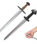 Two Pack 25 Inch Medieval Viking PU Foam Sword For Adults Costume Weapon Safe Soft Foam Larp Prop For Theatrical Plays Halloween Parties