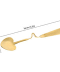 V Shape Hanging Coffee Spoon 304 Stainless Steel Gold Cup Ladle For Coffee And Tea Kitchen Accessory With Hanging Hook