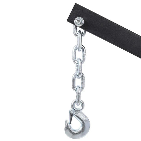1000 Lb Engine Hoist Cherry Picker Telescopic Boom with chain and hook, manual hydraulic crane attachment for heavy duty use.
