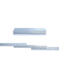 Rock Solid Three Stage Staircase Drawer Slides Silent Slick Glide Heavy Duty Extension Rails For Base Cabinets and Shoe Storage No Fuss Clip Install Cold Rolled Steel Track Up To 225Cm, showing cold rolled steel tracks.