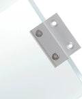 Heavy Duty Aluminum Alloy Glass Shelf Brackets Set With Beefy Carrying Capacity and Easy Install, wall-mounted silver bracket