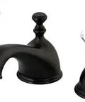 Celebrity 8 To 16 Inch Widespread Lavatory Faucet In Oil Rubbed Bronze With Drip Free Ceramic Cartridge and Brass Pop Up Drain