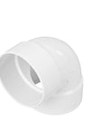 PVC 90 Degree Elbow Fitting 4 Inch Hub To Hub Solvent Weld Connections White Adds A Smooth 90 Degree Turn Between Sewer And Drain Pipes