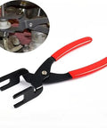Heavy Duty Fuel Line Disconnect Pliers For Chevy Volt Bolt EUV Plus Blazer EV with red handles and U-shaped jaws.