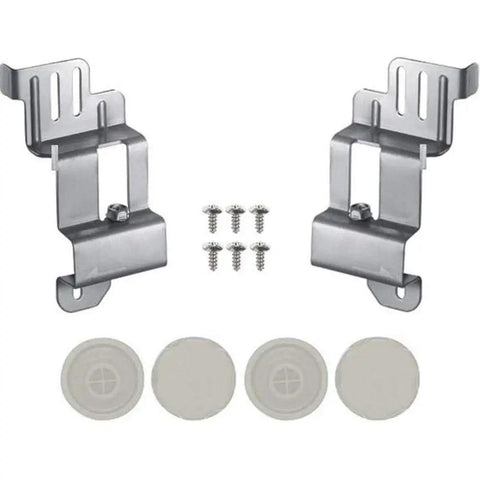 Upgraded Lifetime Appliance SK DH Stacking Kit For 24 Inch Front Load Washer And Dryer With Right And Left Brackets Four Rubber Pads Six Screws Easy Install Fits Like A Glove.