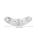 Three Pairs Metal Heel Plates For Shoes And Boots Iron Sole Protectors Anti Wear Pads Heel Taps Tips With Screws For Outdoor Hiking Easy DIY Installation, measuring 4.7cm by 1.3cm
