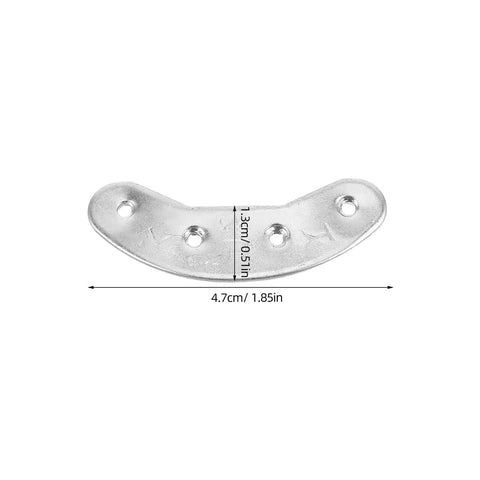 Three Pairs Metal Heel Plates For Shoes And Boots Iron Sole Protectors Anti Wear Pads Heel Taps Tips With Screws For Outdoor Hiking Easy DIY Installation, measuring 4.7cm by 1.3cm