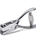 Heavy Duty Single Oval Hole Puncher for Scrapbooking Handheld Paper Cutter with Chrome Finish and Clear Alignment Window