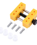 Mini Bench Vise Portable Adjustable Jaw Clamp Tool For Jewelry Making Woodworking Crafting Alloy Plastic 50x55x25mm with screws