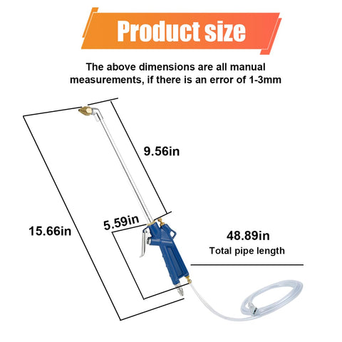 Air Engine Cleaning Spray Gun With 4 Ft Hose For High Pressure Pneumatic Cleaning Pro Grade Heavy Duty Auto Water Solvent Sprayer