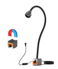 Heavy Duty Magnetic Work Light With Flexible Gooseneck And Adjustable Focus Pumping 1320 Lumens, showing flexible neck and strong magnet base.