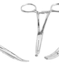 Ultimate 6 Piece Hemostat Set Versatile Locking Clamp Pliers with straight and curved tips in stainless steel for various tasks.