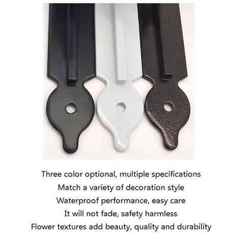 Heavy Duty Cast Iron Shelf Bracket Wall Mount Storage Support Decorative Corner Tripod White Painted with black, white, and brown options.