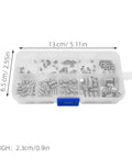 200 Pcs Stainless Steel Screw Set M3 M8 Flat Grub Screws 304 Alloy Fasteners For Doors Shop Smooth Threads Perfect Diy And Pro Techs Loving Solid Work Done Right With Heavy Duty Gear To Crush It Hard, plastic organizer box