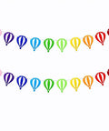 Colorful Felt Hot Air Balloon Garland Two Pack Banner Easy To Set Up For Birthday Party Sky Theme Wall Decor With 20 Balloons