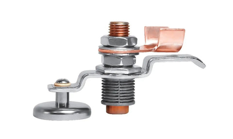 Heavy Duty Magnetic Welding Ground Clamp With Super Strong Neodymium Magnet Earth Holder For 200 Amp 300 Amp And 600 Amp Jobs showing close-up of metal components.
