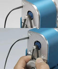 High Speed Mini Metal Micro Lathe Machine For Precision Turning Projects 12V Desktop Milling Tool W10003 Model showing gear adjustment mechanism.