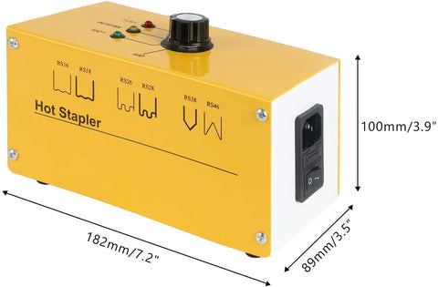 Plastic Welder Hot Stapler Kit With 800 Staples For Bumper Crack Repair 110V Welding Machine close-up of control box dimensions