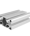 European Compatible 4080 T-Slot Aluminum Extrusion Profile With Anodized Finish For Stable Indoor Workshop Builds And Custom DIY Projects Using Standard Fasteners Without Extra Machining, showing hollow structural design.